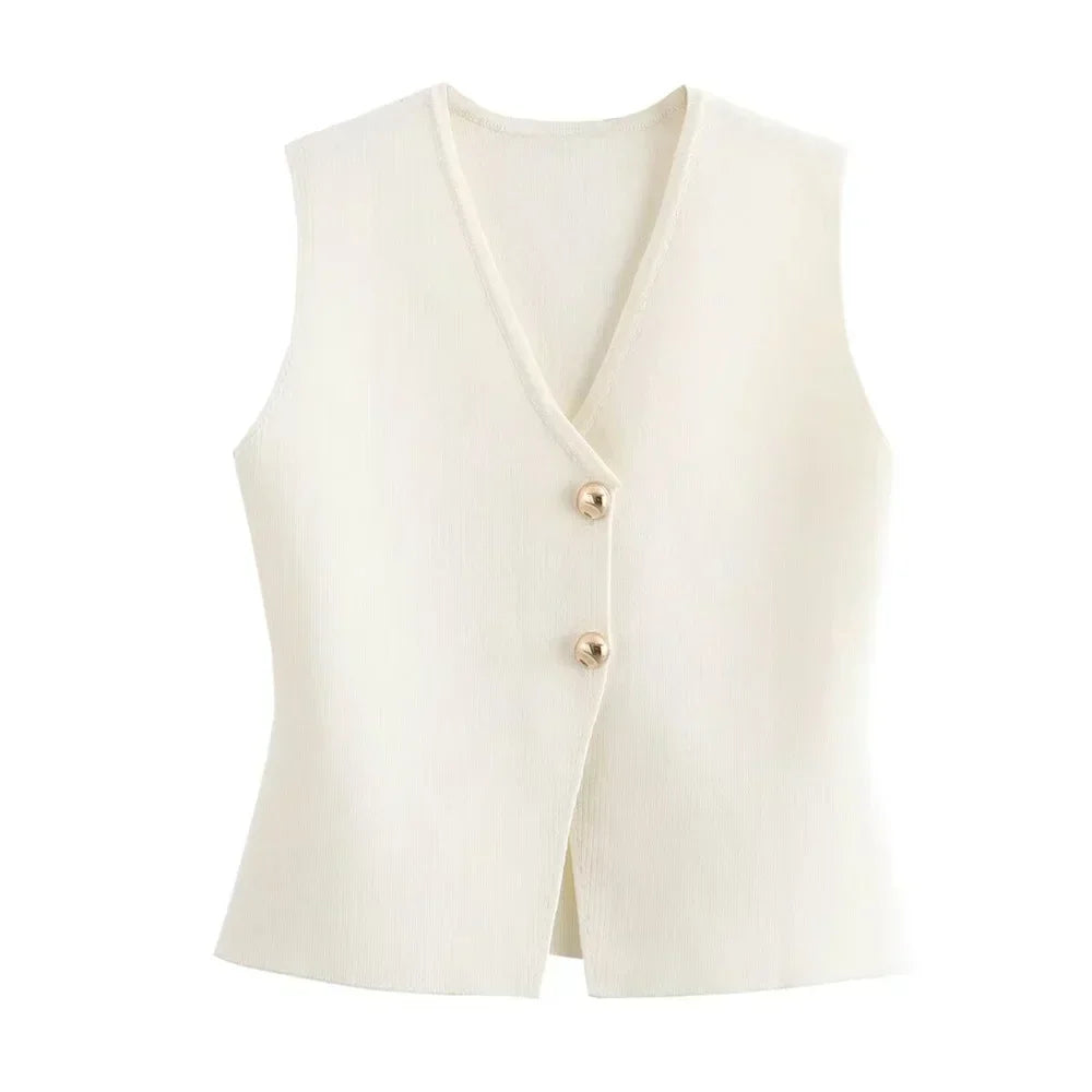 Diana Tricot Knit Waistcoat