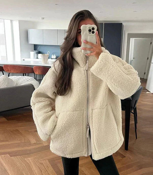 Kacey - Cozy Oversized Fleece Jacket